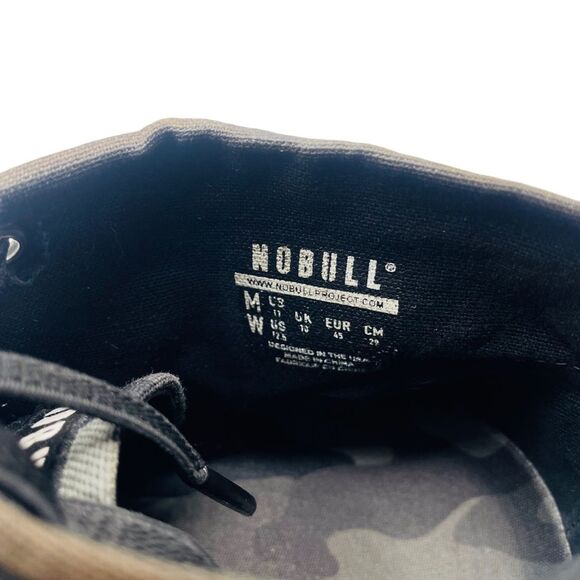 Nobull Black Mid Canvas Camo Trainers Sz M 11 / W 12.5 - Picture 7 of 9